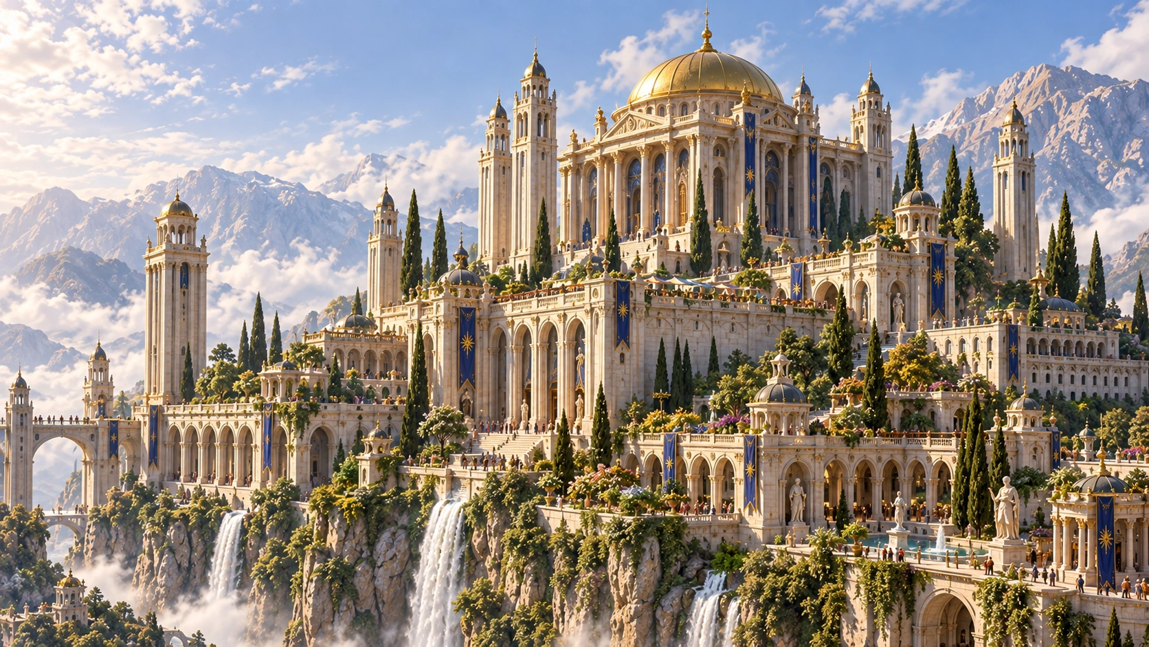 The Citadel of Naucratis crowning the highest reaches of Kalos Cliff, home to the University of Naucratis, the Archive of Celia and the Celian Committee