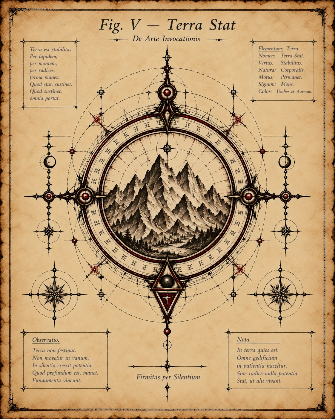 Fig. V — Terra Stat, Earth Stands.