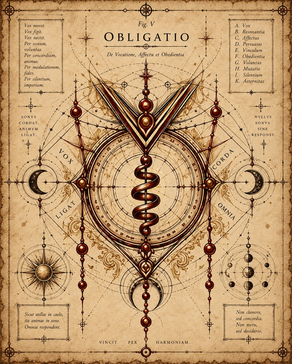 Fig. V — Obligatio, the Binding of Intention.