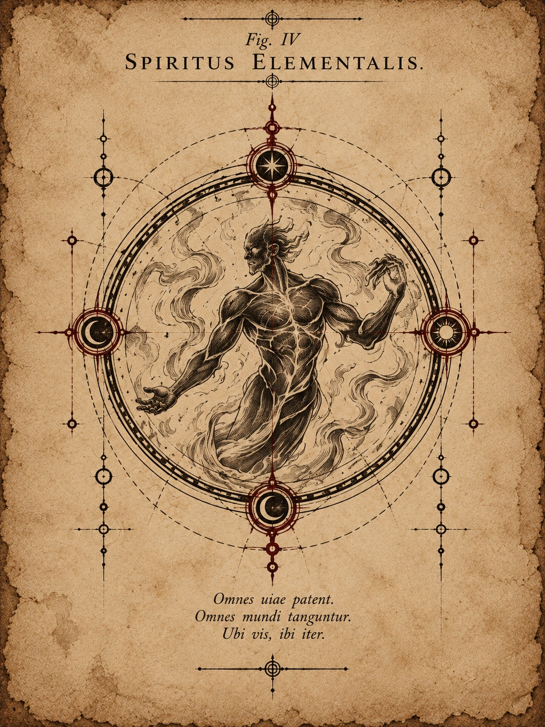 Fig. IV — Spiritus Elementalis, the Elemental Spirit.