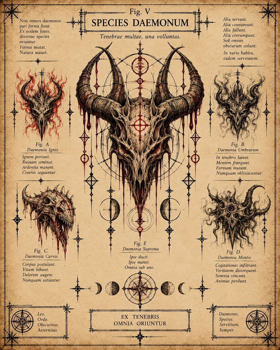 Fig. V — Species Daemonum, the Forms of Daemons.